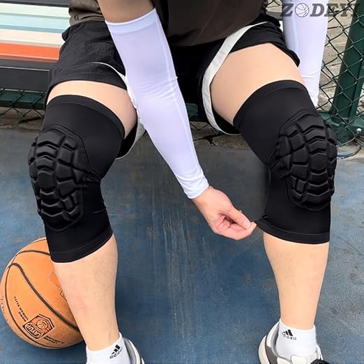 Wrestling Knee Pads Short Knee Sleeve, 2 Pcs Knee Compression Sleeve for Football, Basketball, Volleyball(Black_XL_2 Pcs)