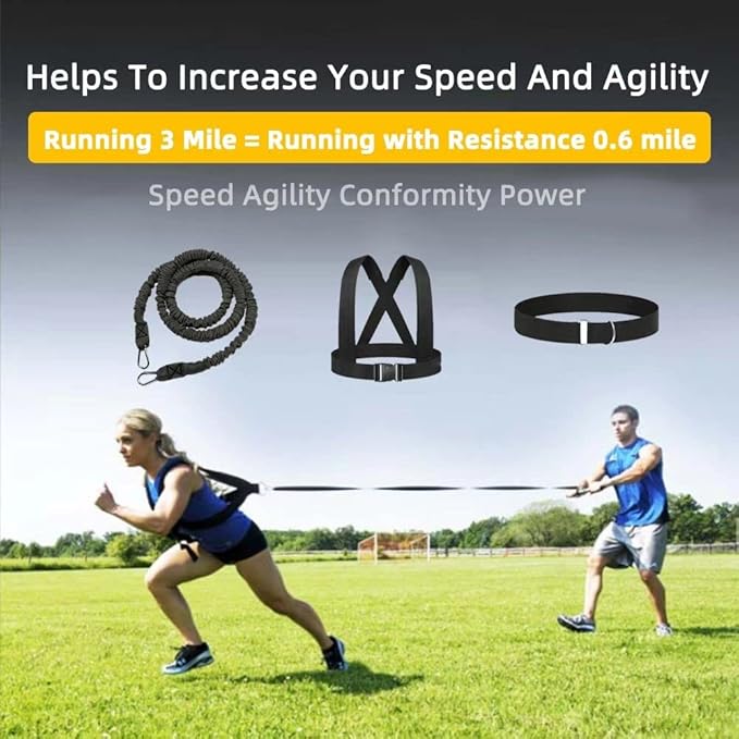Resistance Explosive Training Rope Force Improve Power, Agility, Strength Track and Field Football Basketball Volleyball Multi-Directional Physical Equipment