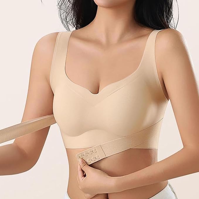 Posture Bras for Women Front Closure Cross Back Wireless Posture Corrector Bra Support Push Up No Underwire Bralettes 2026