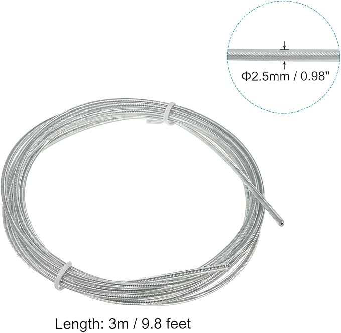 PATIKIL Speed Jump Rope Replacement Cable Professional Skipping Rope Steel Wire Replace for High Speed Jump Ropes