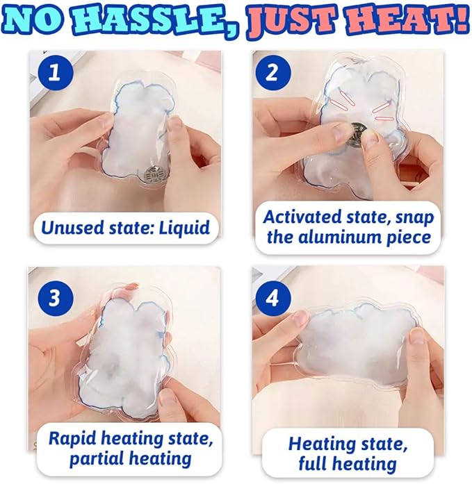 6 PCS Reusable Hand Warmers,Reusable Heat Packs，Cute Heating Pack, Hot Therapy Compress, Reusabl Heating Pad for Pain Relief and Camping, Outdoor & Portable