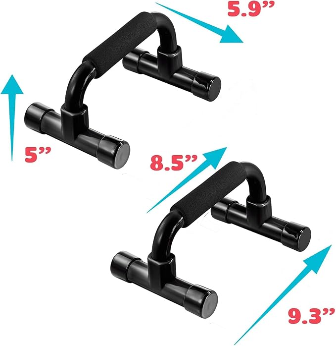 Push Up Bar Strength Training - Home Gym Exercise Equipment Push-up Stands with Cushioned Foam Grip Handles Non-Slip Sturdy Structure - Floor Workouts Fitness Calisthenics for Men Women