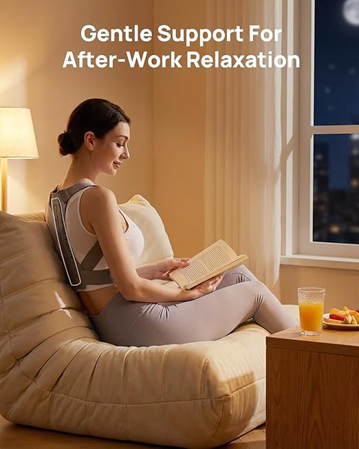 OFIR Upper Back Posture Corrector for Women, After-Work Sofa Reading Support, Twin-Pressure System Back Straightener Posture Brace For Women, 3D Diamond Breathable Cushioning,High-Elastic Straps