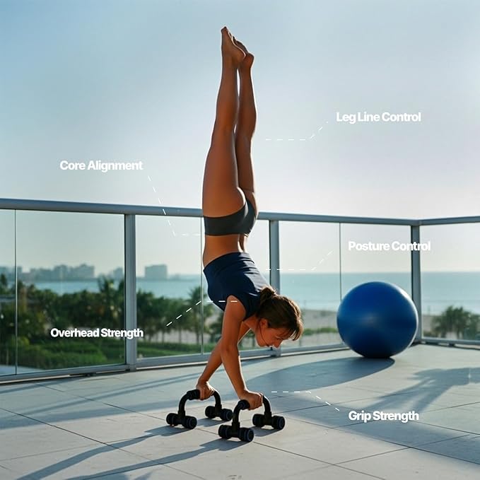 Perfect Push Up Handles for Floor 1 Pair | Home Workout Equipment for Men | Pushup Bar | Calisthenics Parallettes | Handstand Bars | Home Fitness Portable Workout Equipment | Strength Training | Gym Equipment for Home Gym Essentials