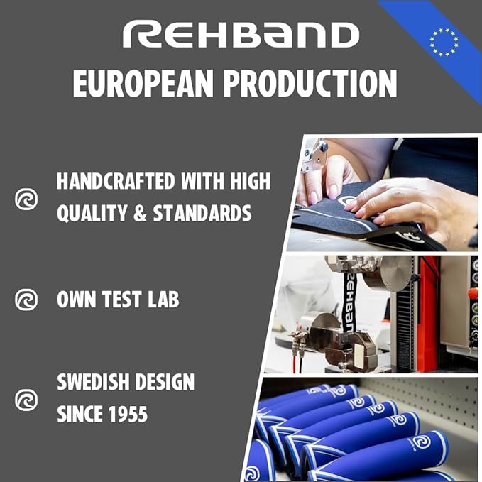Rehband 5mm Knee Sleeves for Functional Training, Cross-Training & Powerlifting, Weightlifting Knee Support made of Neoprene, Unisex, Colour:Arctic/White - 1 Pair, Size:Small