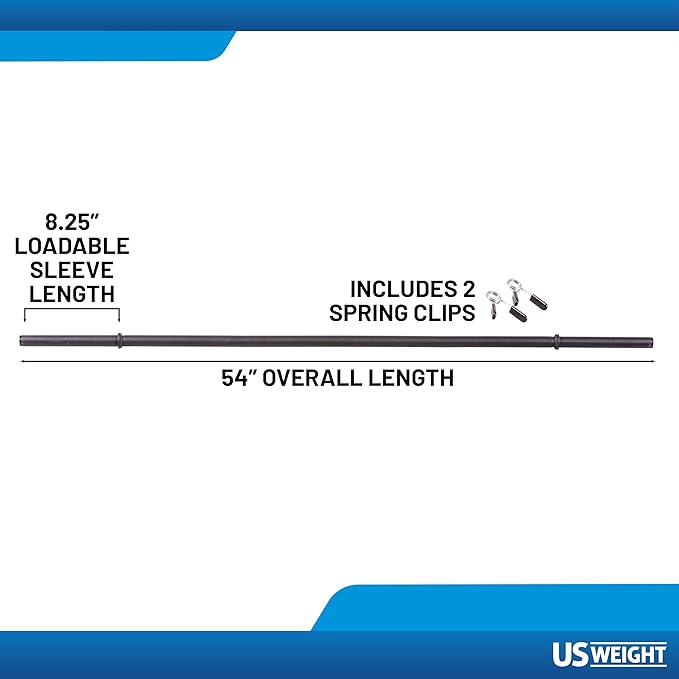 US Weight Barbell Set for home gym workout - Made in USA, Essential Home Gym Equipment for Strength Training
