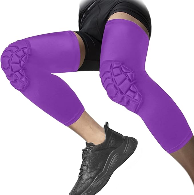 SZKANI Knee Pads Compression Leg Sleeve Knee Sleeve for All Sports Wrestling Protector Gear, 1 Pair of Knee Paded