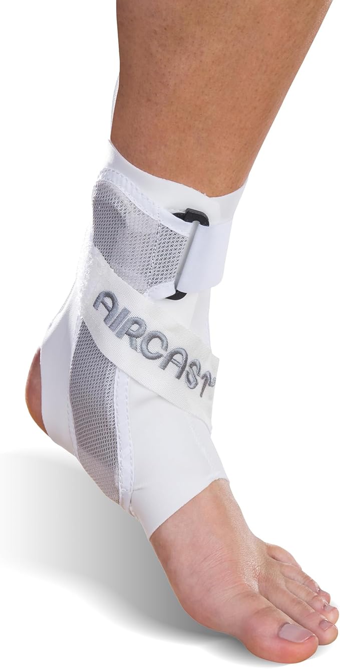 AIRCAST A60 Ankle Support Brace, Left Foot, White, Medium
