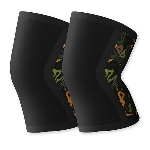 aoFIT Knee Brace for Women Men (1 Pair) 5mm Neoprene Knee Compression Sleeve Knee Support, Non-Slip Braces for Training & Fitness, Weightlifting, Black Onyx XX-Large