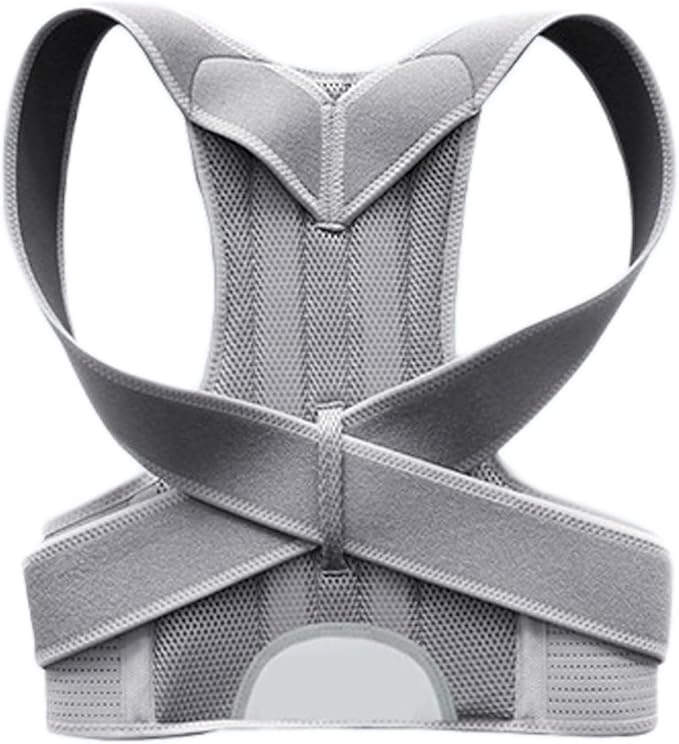 Posture Corrector for Women and Men, Adjustable Back Straightener Posture Corrector,Upper Lower Back Brace Support Belt for Men Women Body Neck Shoulder Trainer (XS, Grey)