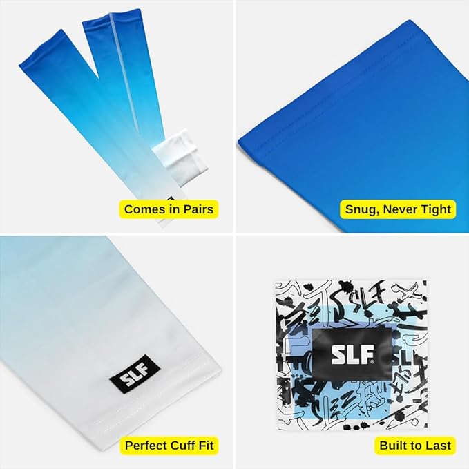 SLEEFS Arm Sleeves for Kids - Athletic Sports Sleeve for Youth Boys and Girls - UV Protection - Football Baseball Basketball
