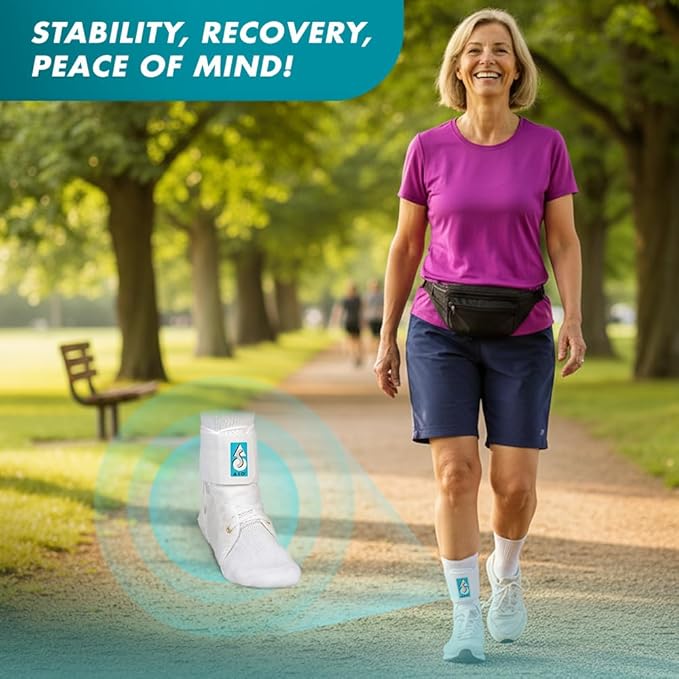 Med Spec ASO Speed Lacer – Ankle Brace for Sprained Ankle and Peroneal Tendonitis, Orthopedic Ankle Support for Men, Women, Adults, Teens and Kids, Sports Injury Recovery