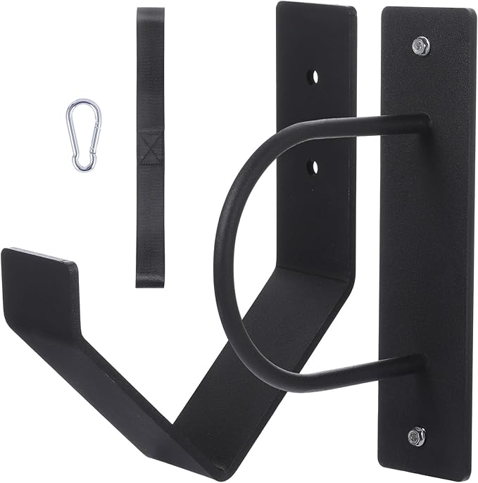 Battle Rope Wall Mount Kit with Anchor Strap Heavy Duty Steel Battle Rope Wall Mount Kit with Anchor & Storage Hook and Reinforced Nylon Strap, Easy and Fast Setup