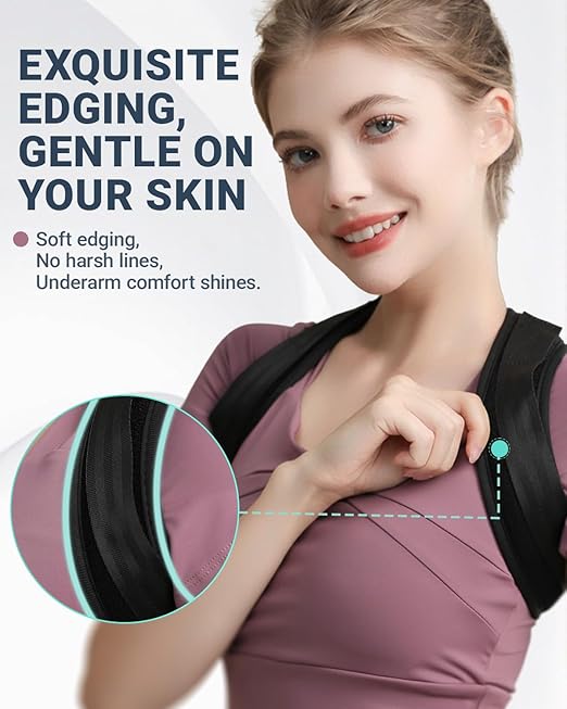 Upper Back Brace Posture Corrector For Women,Lightweight Back Straightener Posture Corrector,Adjustable Upper Back Support,Clavicle Brace For Round Shoulder & Hunchback(Small)