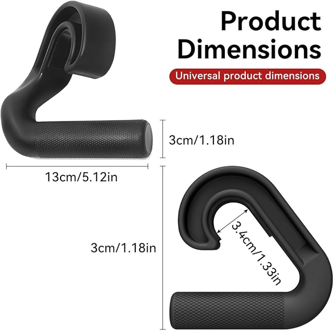 Neutral Grip Pull Up Handles 45° - Angles 90 Grips for Relieve Wrist Stress - Non-Slip Pull Up Grips - for Pull-Ups Deadlifts - Fits Pull Up Bar Grips & Barbells Home Gym Enthusiasts