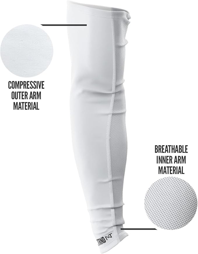 1 Pair Nxtrnd Compression Arm Sleeves for Men, Breathable Football, Basketball, Baseball Accessory, Adult & Kids