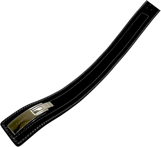 Black Weight Lifting Belt with Ajustable Buckle, 4" Wide & 10mm Thickness | for Powerlifting and Gym (1 Count)
