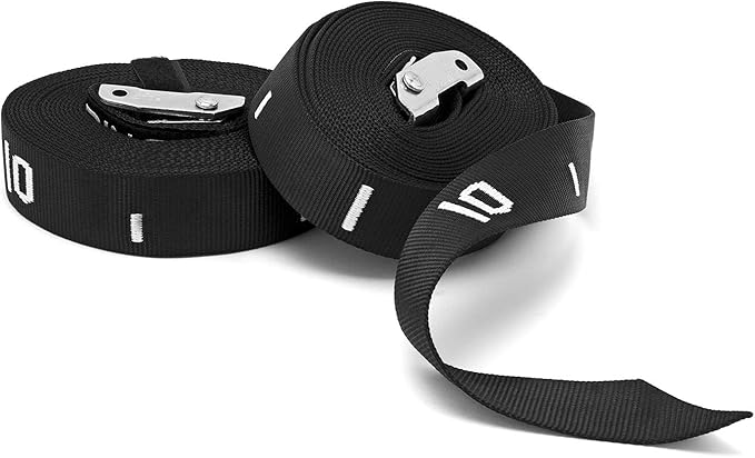 OneFitWonder 20ft Adjustable Gymnastic Rings Strap (Pair) / Cam Buckle Adjustment/Upper Body Ring Training