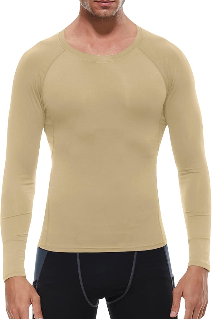 SPVISE 1 or 3 Pack Men's Compression Shirts Long Sleeve Workout Gym T-Shirt Running Top Cool Dry Sports Baselayer Undershirts