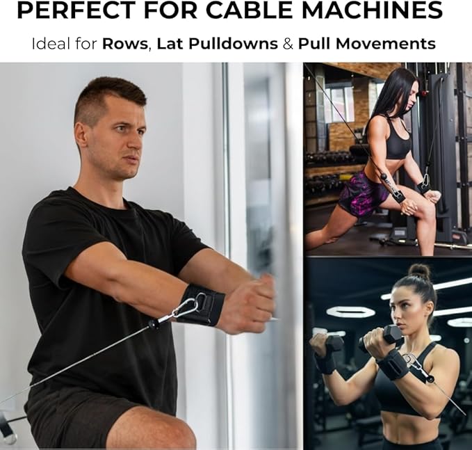 Lifting Straps with D Ring – Wrist Support for Weightlifting, Deadlifts & Cable Machine Workouts, Padded Non-Slip Gym Wrist Straps for Men and Women, Secure Fit Weight Lifting Straps