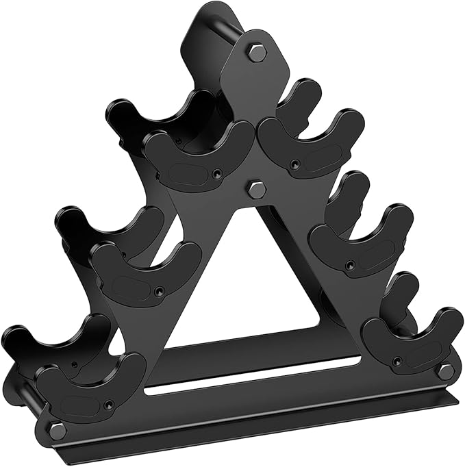 Dumbbell Rack Stand Only | Space-Saving Weight Rack for Home Gym, Hand Weight Rack Dumbbell Storage for Dumbbell Set (3-15 LB), Durable Metal Stand with Easy Assembly (Dumbell not Included)