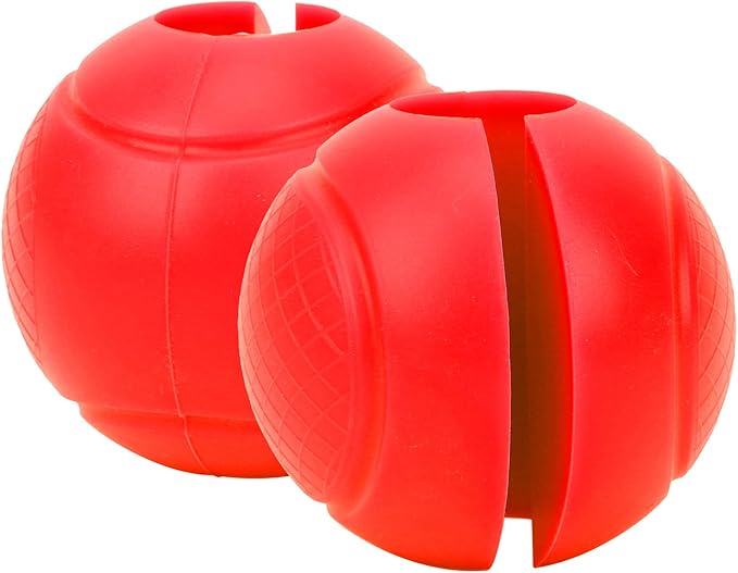 2pcs Barbell Grips Silicone Dumbbell Adapter Balls, Fat Grips for Barbell and Dumbbell, Textured Non - Slip Hand Wrap Ball with 6.5cm Diameter for Reduced Wrist Strain
