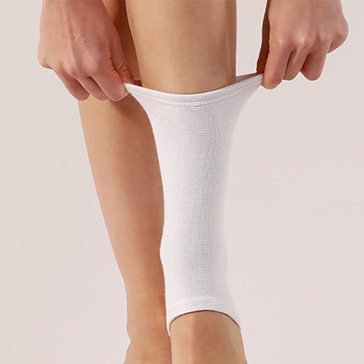WrtmyR 2 Pack Ankle Brace Compression Sleeve, Ankle Wrap & Ankle Support for Women & Men, Ankle Compression Sock for Sprain, Swelling, Plantar Fasciitis, Tobillera (L/XL White)