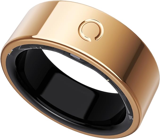 opove O Ring Smart Ring, Fitness Trackers Rings with Sleep/Stress/Heart Rate/Women's Health Monitoring, Comfortable Wearing, Up to 7 Days Using, Fitness Ring for Android & iOS, Rose Gold-Size6