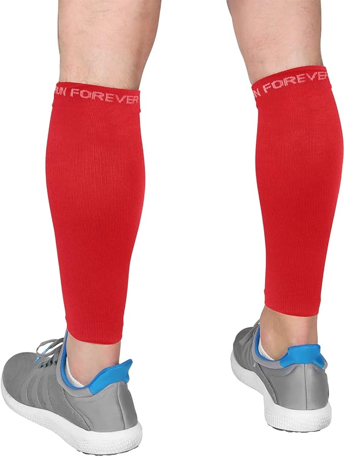 Run Forever Calf Compression Sleeves for Men and Women - Leg Compression Sleeve - Footless Compression Socks for runners