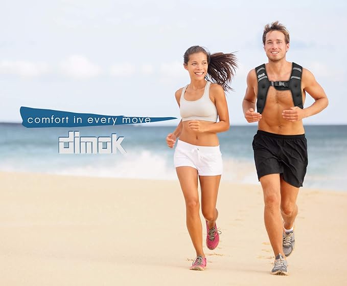 dimok Sport Weighted Vest 12 pounds Cardio Strength Training Workout Equipment Body Weight Vest for Running Walking Men Women 12 lbs