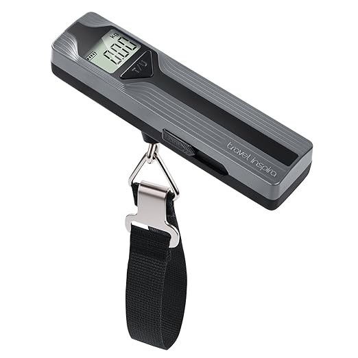 travel inspira Luggage Scale Battery-Free, Travel Essentials, Portable Handheld Suitcase Weight Scale for for Travel Accessories, 110lbs/50kg