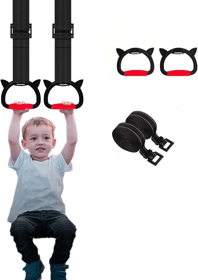 New Professional Gymnastic Rings,Both for Adults and Kids,Support 550 LBS,Home Fitness Equipment,Indoor and Outdoor Pull-up Bar for Stretching and Height Increase,with Adjustable Straps