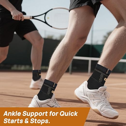 JIUFENTIAN Ultra-Thin & Copper Infused Ankle Support - Adjustable Compression Ankle Brace for Sprain Recovery, Plantar Fasciitis & Daily Pain Relief | Breathable, Durable, Fits Any Shoe (X-Large)