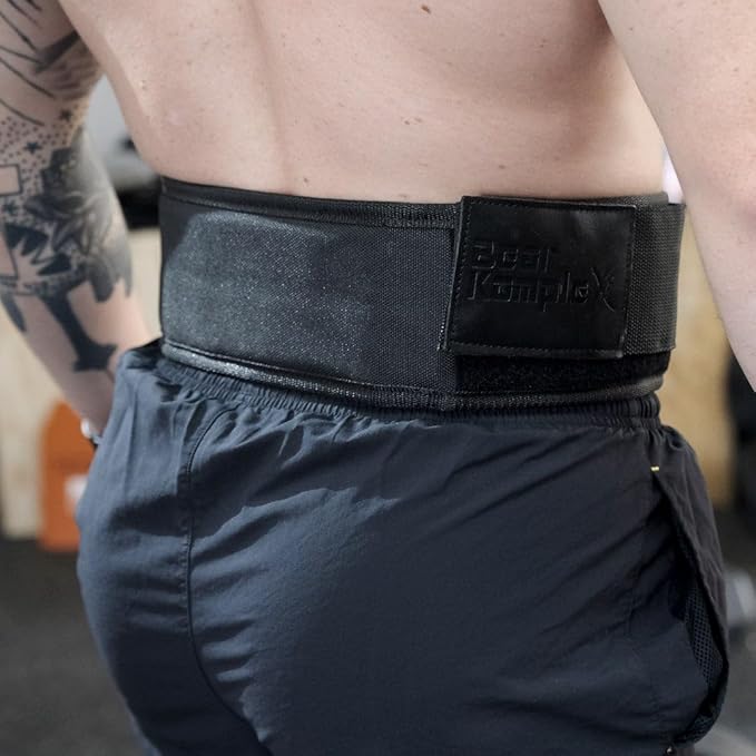 Bear KompleX Premium Leather APEX Weightlifting Belt, Abdominal & Back Support, Powerlifting, Squats and Weight Training, Low Profile Firm Back Easily Adjustable.
