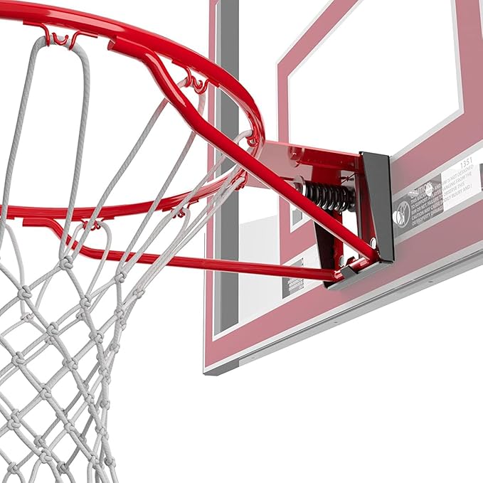 Spalding Regulation Size 18" Steel Basketball Rim with Net Included | Choose from Fixed or Breakaway | Replacement Rim for Indoor or Outdoor Hoop