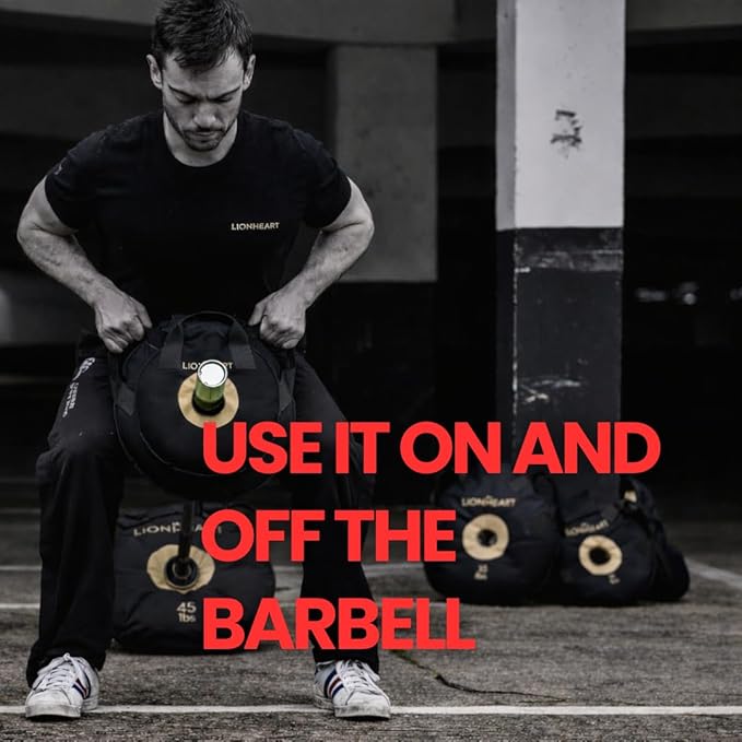 Lionheart Sand Bag Weight Plates Set | Sandbags for Working Out | Home Gym Bumper Plates | Travel-Friendly Sandbag for Fitness & Weight Training | Unfilled 10, 15, 25, 35, 45 lb Plates (Set of 2)