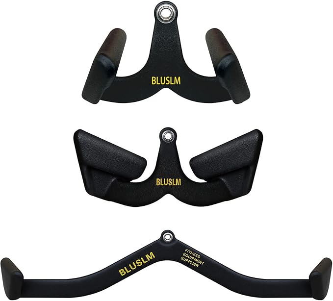LAT Pull Down Bar for Cable Machine, LAT Pulldown Attachments T-bar V-bar Cable Attachment for Gym, Back Tricep Strength Training Handle