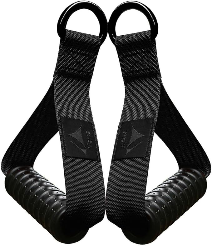 Heavy Duty Exercise Handles, Ultra-Durable Rubber Workout Grip Attachments for Cable Machines, LAT Pulldown, Resistance Bands, Home Gym and Commercial Fitness Equipment