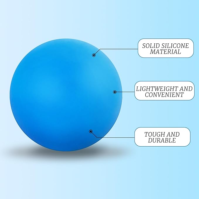 ZUFECY Yoga Ball for Release, 2.5 Inch Silicone Therapy Ball, Deep Tissue Massage for Foot, Shoulder and Back Pain, Handheld Trigger Point Scooch Ball, Exercise Recovery & Physical Therapy Tool