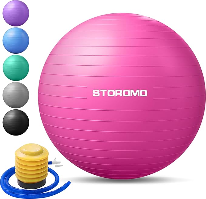 Anti-Burst Pregnancy Exercise Ball – High Weight Capacity Stability Ball for Yoga, Pilates & Labor Support, Eco-Friendly PVC Fitness Ball for Moms, Includes Pump (45cm-95cm)
