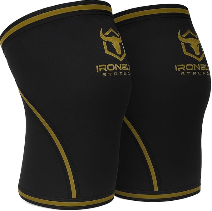 Iron Bull Strength Knee Sleeves 7mm (1 Pair) - Compression Brace & Knee Sleeve For Weightlifting, Powerlifting & Cross Training - Knee Support for Squats - Men & Women