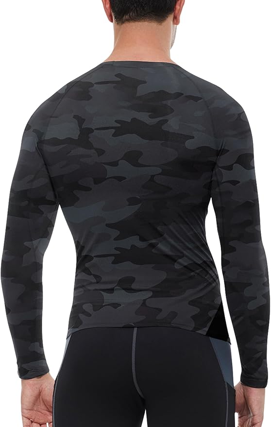 SPVISE 1 or 3 Pack Men's Compression Shirts Long Sleeve Workout Gym T-Shirt Running Top Cool Dry Sports Baselayer Undershirts