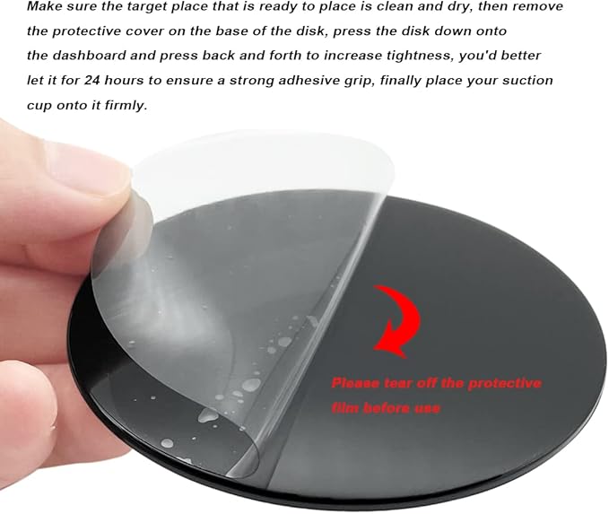 4 Pack 80mm Black Adhesive Dashboard Pad Mounting Disk, Mounting Disk for Suction Cup, Dash Mount Pad, 3.15 Inch Universal Suction Cup Adhesive Disc for GPS, Smartphones, Car Cameras