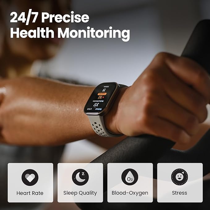 Amazfit Bip 6 Smart Watch 46mm, 14 Day Battery, 1.97" AMOLED Display, GPS & Free Maps, AI, Bluetooth Call & Text, Health, Fitness & Sleep Tracker, 140+ Workout Modes, 5 ATM Water-Resistance (Renewed)