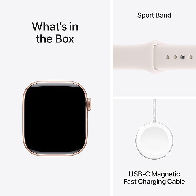 Apple Watch Series 11 [GPS + Cellular 42mm] Smartwatch with Rose Gold Aluminium Case with Light Blush Sport Band - S/M. Sleep Score, Fitness Tracker, Health Monitoring with AppleCare+ (2 Years)