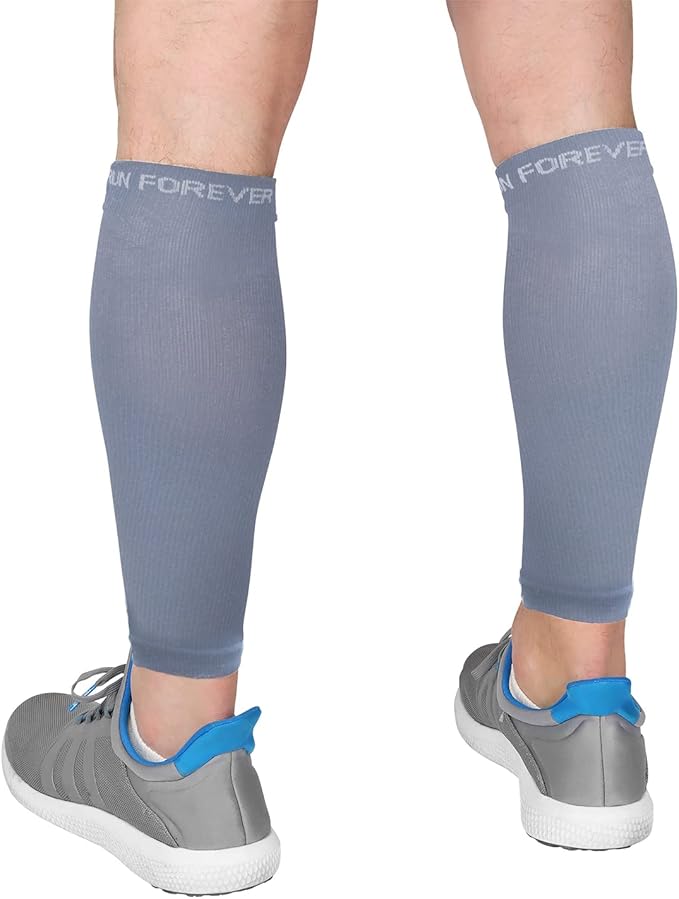 Run Forever Calf Compression Sleeves for Men and Women - Leg Compression Sleeve - Footless Compression Socks for runners