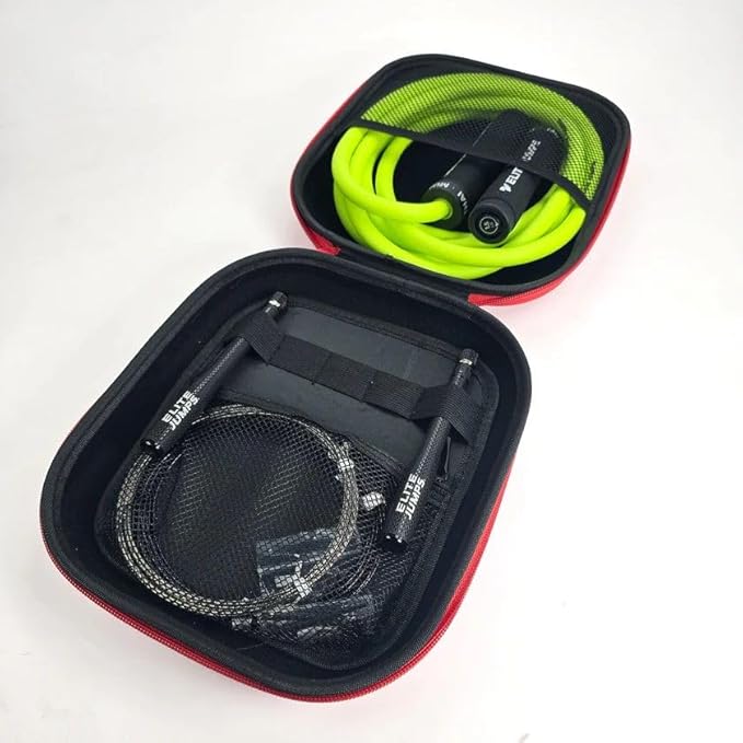 Elite Jumps - Jump Rope Carry Case - Fits All Elite Jumps Ropes & Other Small Items - Metal Clip - Moisture & Scratch-Resistant - Durable & Versatile - 7.87” x 6.3” x 2.75”