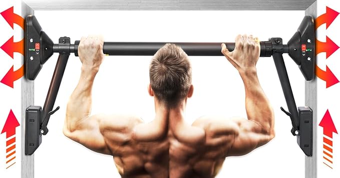 Pull Up Bar/Chin up bar Upper Body Workout Bar | Super Load-Bearing, Dual Security Locking Fitness Strength Training Equipment