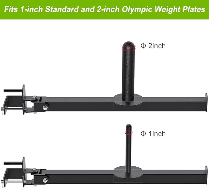 SELEWARE Power Cage Landmine Attachment, T Bar Row Landmine Attachment and Belt Squat Lever Arm for 2" x 2" or 3" x 3" Power Rack, V Bar Row Landmine Handle,  Fits 1"/2" Barbells & Weight Plates
