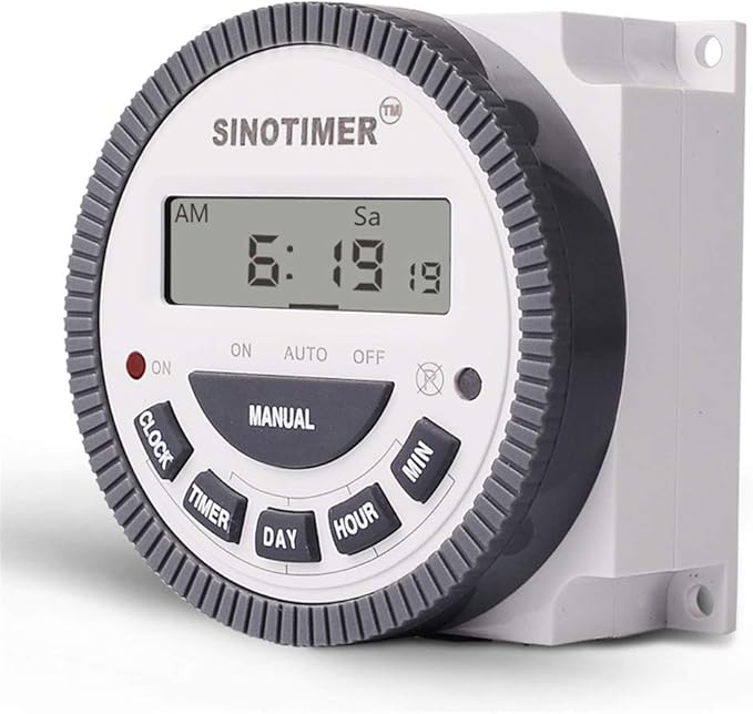 TM619 Timer Switch Digital LCD Power Timer Switch Weekly Programmable Thinner Model 16A 1NO+1NC (TM619-3 24V)